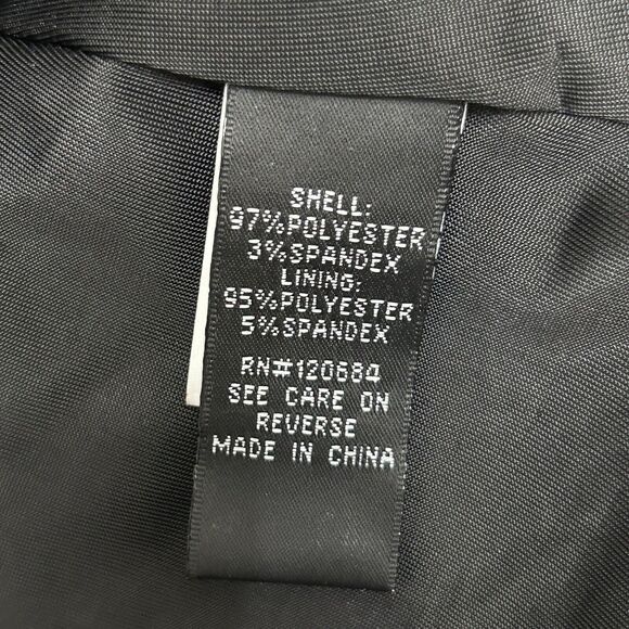 Torrid Blazer Women's Black 2 2X Open Front Shoulder Pads Faux Pockets Jacket - Picture 11 of 13